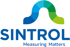SINTROL Logo with multicolored blue to green inchworm