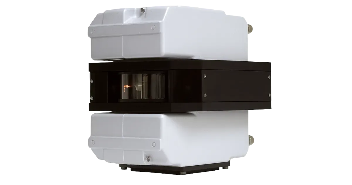 The Fluke CS400 kiln shell scanner, an industrial thermal imaging system used for rotary kiln hot spot detection.