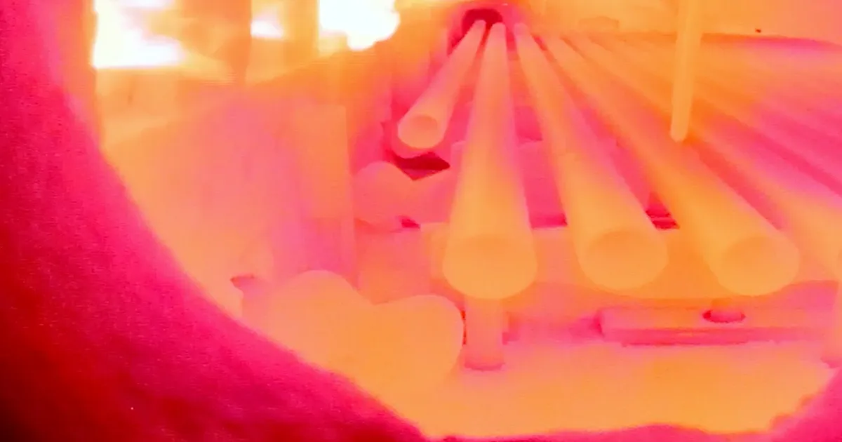 Thermal imaging data of a high-temperature furnace captured by the Syn-Fab Predator camera system.